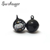 Lucky Cat Flower Jingle Bell Charms for Bracelet Necklace