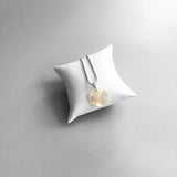 Round Pearl Stone Disc Pendant 925 Sterling Silver Gift For Women Girls