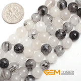 Rutilated Quartz Beads 15" Strand for Jewelry Making