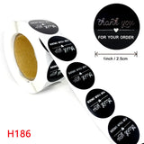 Round Silver Foil Thank you sticker label holiday Decorative sticker