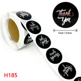 Round Silver Foil Thank you sticker label holiday Decorative sticker