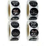 Round Silver Foil Thank you sticker label holiday Decorative sticker