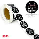 Round Silver Foil Thank you sticker label holiday Decorative sticker