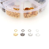 4Colors Silver K Gun Metal Filigree Hollow Flower Spacer Beads