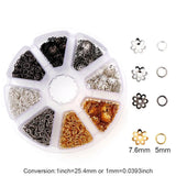 4Colors Silver K Gun Metal Filigree Hollow Flower Spacer Beads