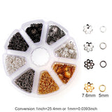 4Colors Silver K Gun Metal Filigree Hollow Flower Spacer Beads