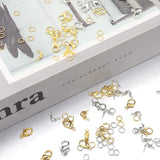 6 Cells Metal Gold/Rhodium Lobster Clasp 100pcs Single Ring for DIY Bracelet