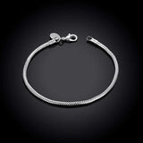Round Bracelet 925 Sterling Silver Gift For Lady Girls