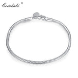 Round Bracelet 925 Sterling Silver Gift For Lady Girls