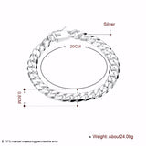 Trendy 925 Sterling Silver Round Bracelet Gift For Women And Men