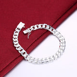 Trendy 925 Sterling Silver Round Bracelet Gift For Women And Men