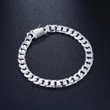 Trendy 925 Sterling Silver Round Bracelet Gift For Women And Men