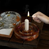 Round Candle Holder Tray Epoxy Resin Silicone Molds