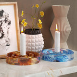 Round Candle Holder Tray Epoxy Resin Silicone Molds