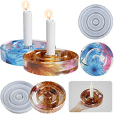 Round Candle Holder Tray Epoxy Resin Silicone Molds