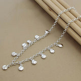925 Silver Round Choker Necklace Short Chain for Women