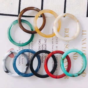 80pcs Round Circle Acetic Acid Acrylic Jewelry Charms 38mm