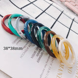 80pcs Round Circle Acetic Acid Acrylic Jewelry Charms 38mm