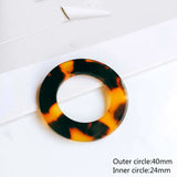 Resin Plastic Acetic Acid Eardrop Diy Pendant Necklace Earring Charms 4pcs