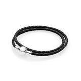 925 Sterling Silver Clasp Leather Bracelet for DIY Jewelry Making