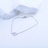 Round Coin Pendant Silver 925 With Chain Claviculate Minimalist Italian Jewelry
