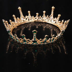 Round Crown Gemstone Women's Hair Accessories Bridal Hair Bride