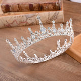 Round Crown Gemstone Women's Hair Accessories Bridal Hair Bride
