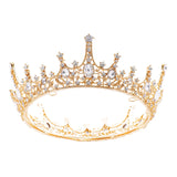 Round Crown Gemstone Women's Hair Accessories Bridal Hair Bride