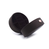Round Crown Jewelry Box Travel PU Leather Jewellery Packaging Display