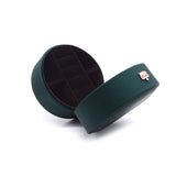 Round Crown Jewelry Box Travel PU Leather Jewellery Packaging Display Organizer