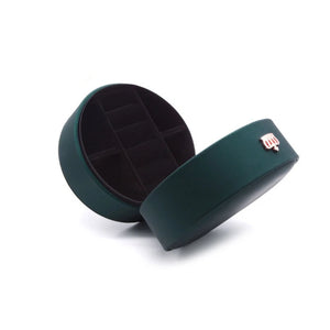 Round Crown Jewelry Box Travel PU Leather Jewellery Packaging Display Organizer