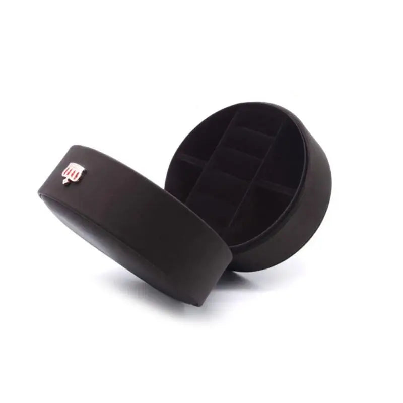 Round Crown Jewelry Box Travel PU Leather Jewellery Packaging Display