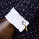 Crystal Cufflinks for Mens Tuxedo Shirt Stud Button Brass Chain Cuff Links Z559