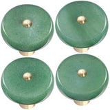 Green Aventurine Crystal Drawer Pulls Knobs Reiki Brass Handle