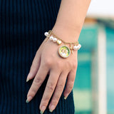 Heart Pearl Cross Bracelet Chain Women Jewelry Gift Bangle