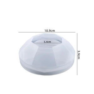 Round Cut Diamond Candle Holder Silicone Mold DIY Crystal Epoxy Resin