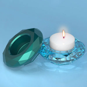 Round Cut Diamond Candle Holder Silicone Mold DIY Crystal Epoxy Resin