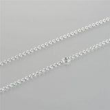 Round Dangle Necklace & Pendant Silver European Style Chorker Chain
