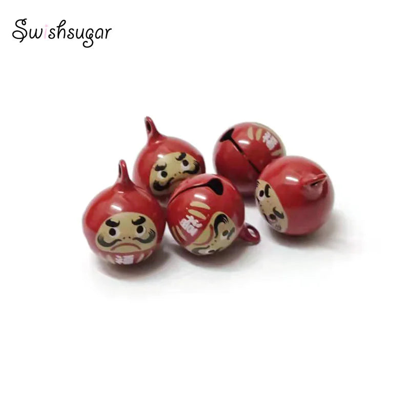 Round Daruma Lucky Bell Charm DIY Craft Gift Favors