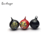 Round Daruma Lucky Bell Charm DIY Craft Gift Favors