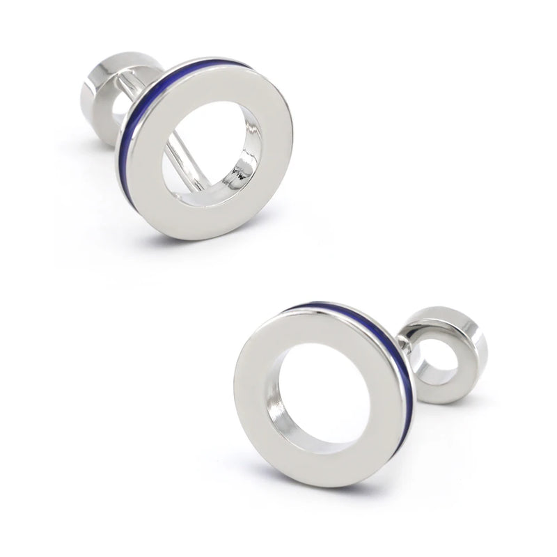 Double Side Circle Cufflinks Copper Material Cuff Links Wholesale