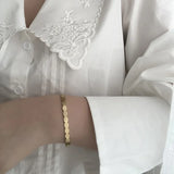 Stainless Steel Open Bracelet for Women - Non-Fading Hand Jewelry