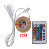 LED Display Base 12 Colors RGB Resin Stand Light with Remote Control