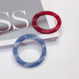 Frosted Resin Eardrop Pendant Necklace Charms 6pcs