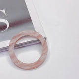 Frosted Resin Eardrop Pendant Necklace Charms 6pcs