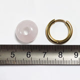 Round Earrings Bijoux Femme Natural Stone Pendientes Plata