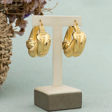 African Dubai Dangler Earrings Copper Large Double Studs