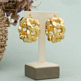 African Dubai Dangler Earrings Copper Large Double Studs