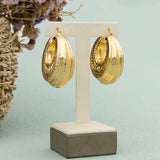 African Dubai Dangler Earrings Copper Large Double Studs