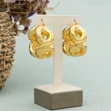 African Dubai Dangler Earrings Copper Large Double Studs